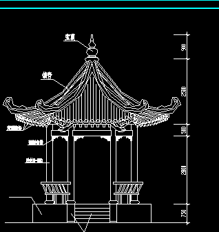 古建六角亭建筑設(shè)計圖紙免費下載 - 園林古建 - 土木工程網(wǎng)